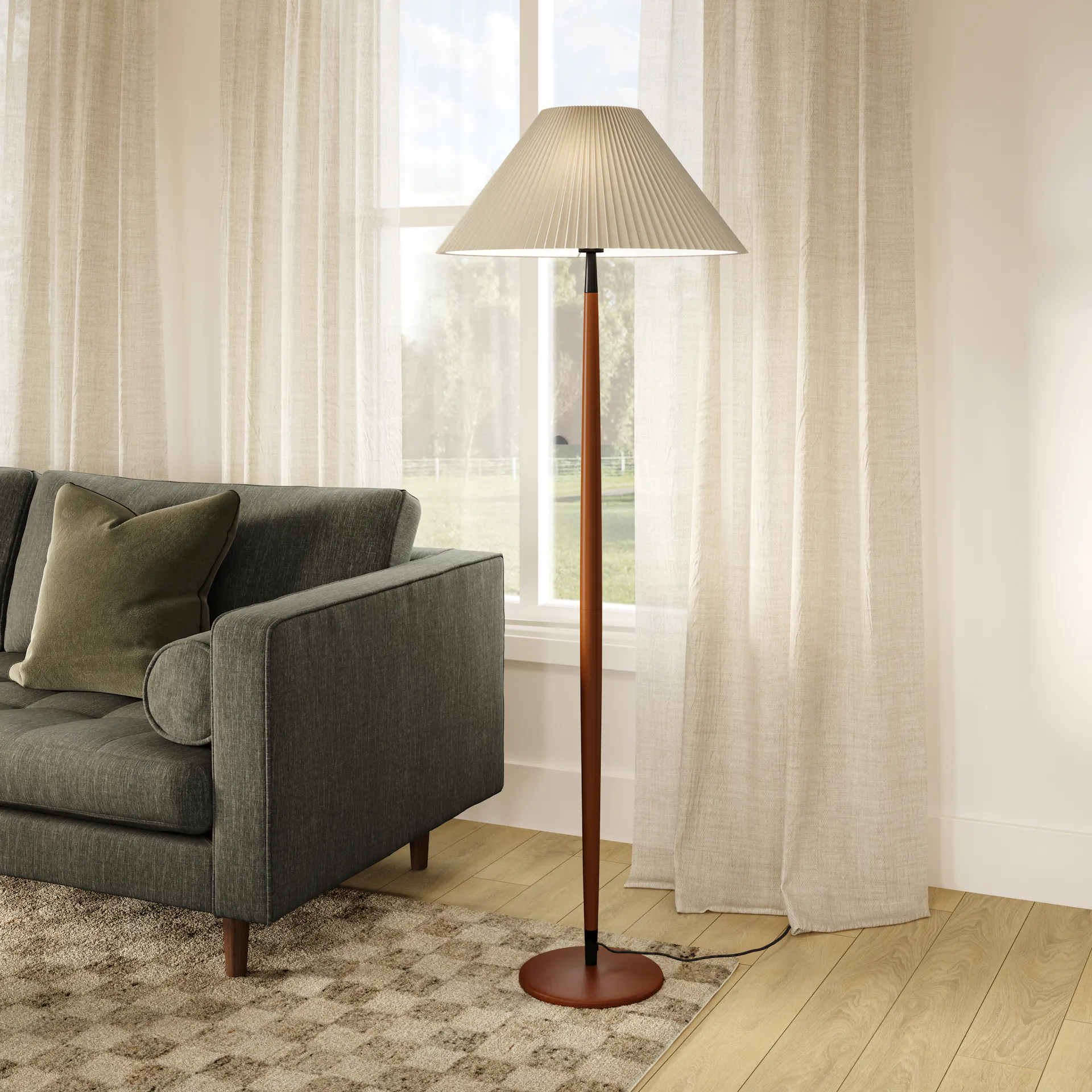 Rye Floor Lamp - Walnut