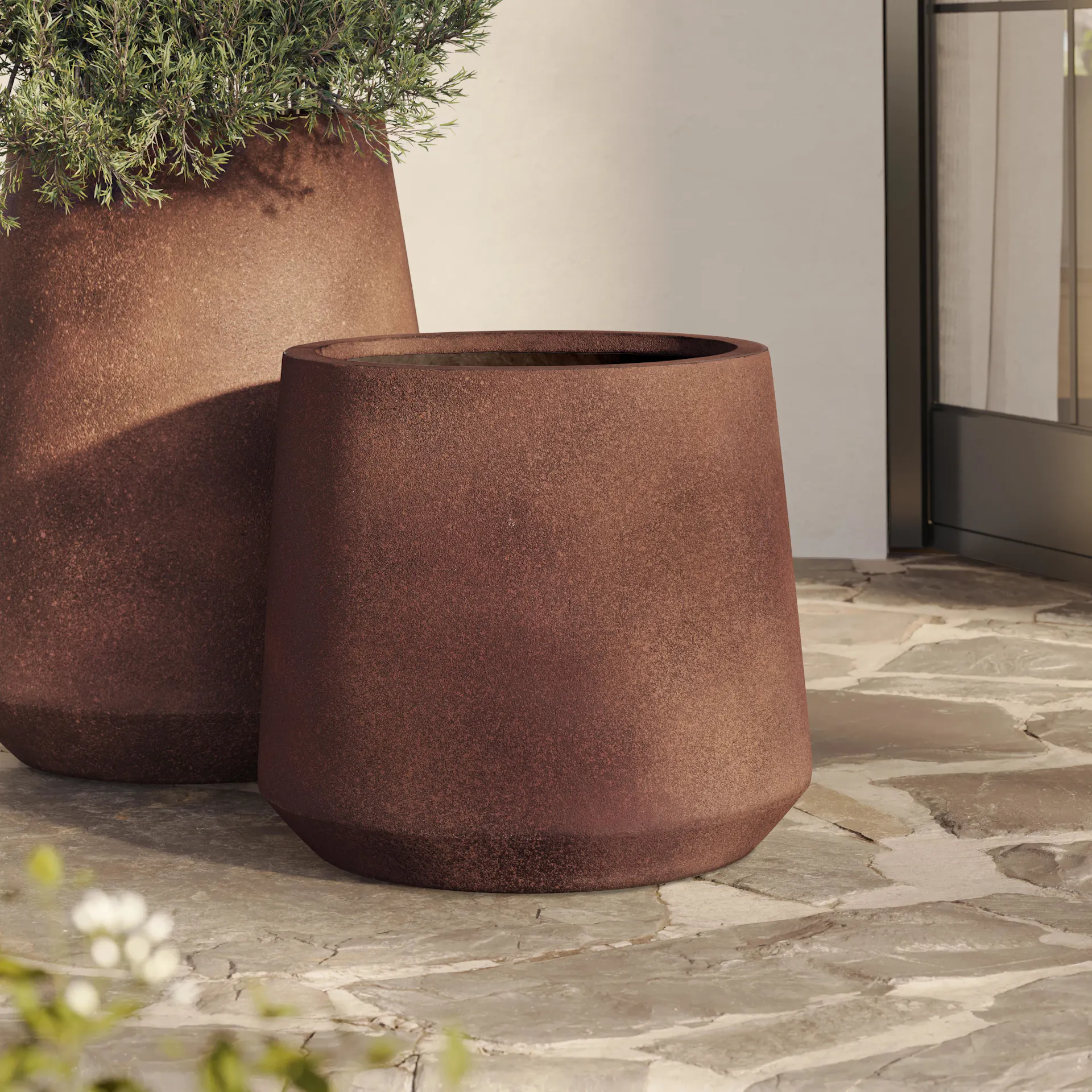 Zayd Short Indoor/Outdoor Planter - Molten